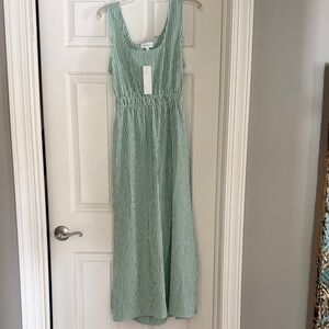 Green Striped Maxi Dress